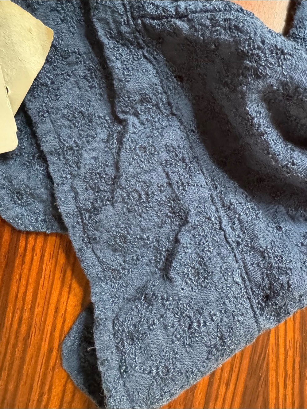 Ralph Lauren Navy Textured Cotton Button-Down Shirt - Picture 9 of 10